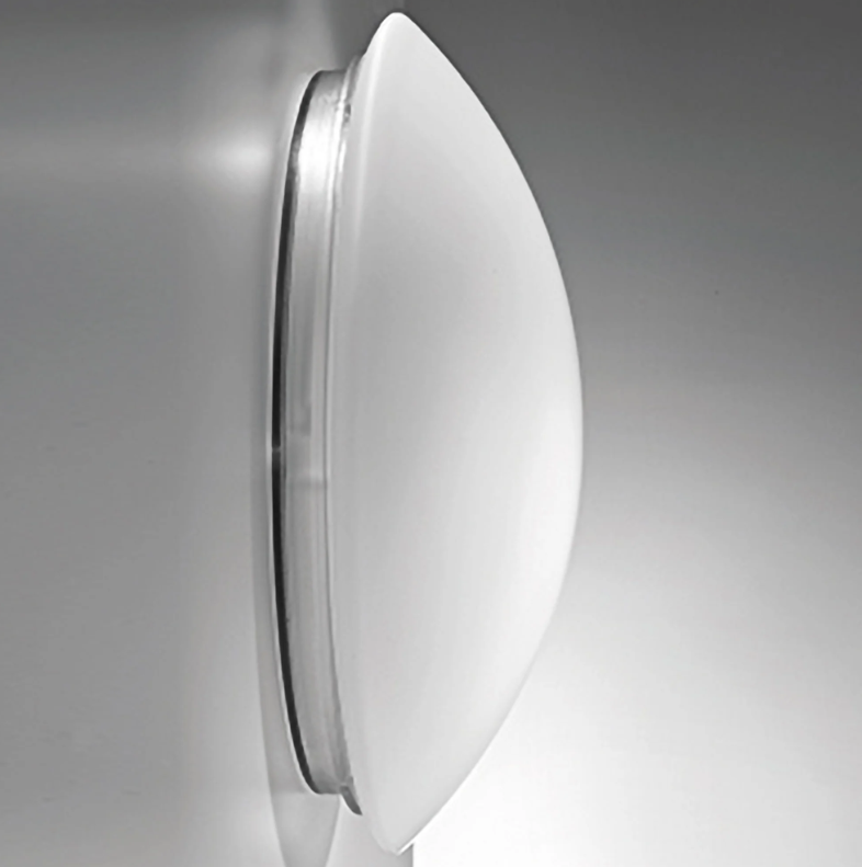 plafoniera parete soffitto ip44 in vetro opale satinato