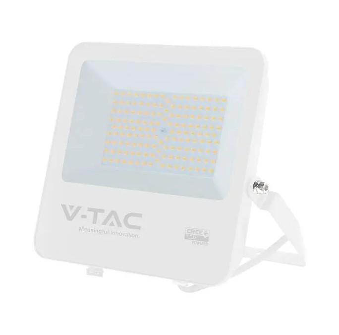 proiettore led v tac bianco 100w 4000k vista frontale