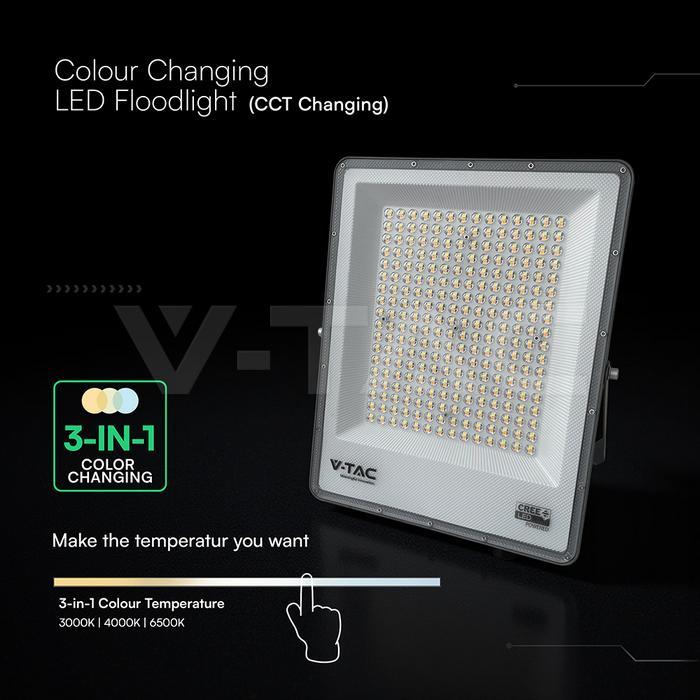 proiettore led v tac 100w cct 3000k 4000k 6500k