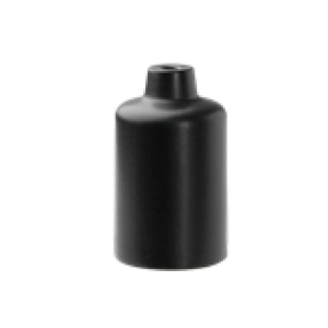 Portalampada e27 porcellana nera opaca 60x100mm  - 08x99.02