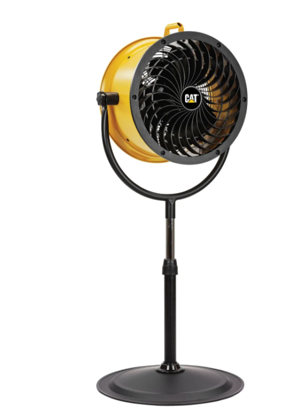 circolatore aria tamburato cat 35 cm con piedistallo giallo