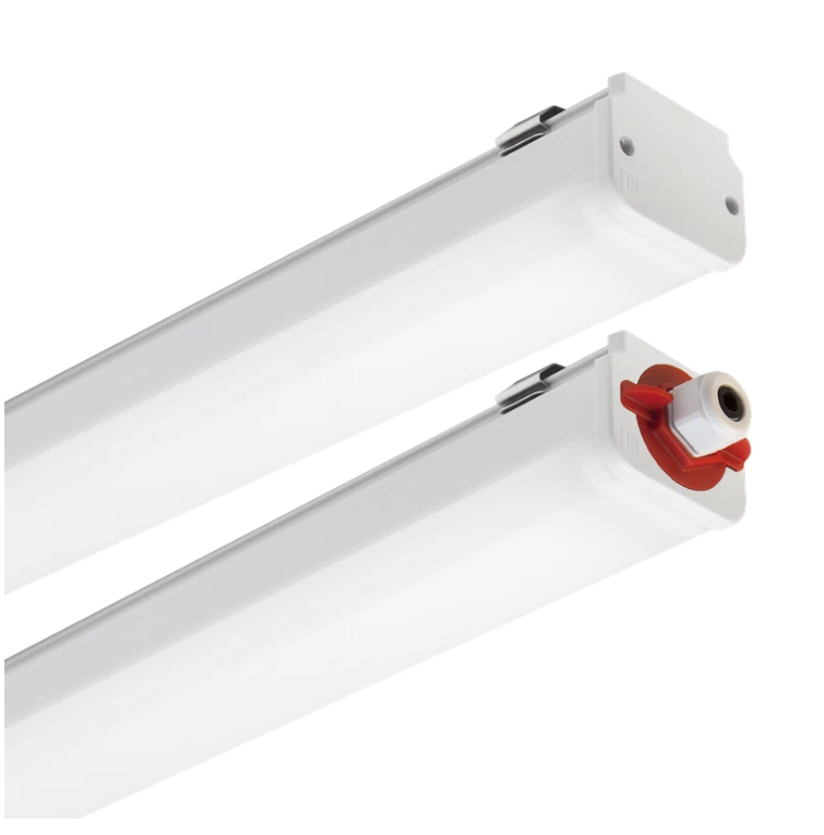 dettaglio pressacavo m20 e tappo a baionetta per connessione elettrica plafoniera stagna led