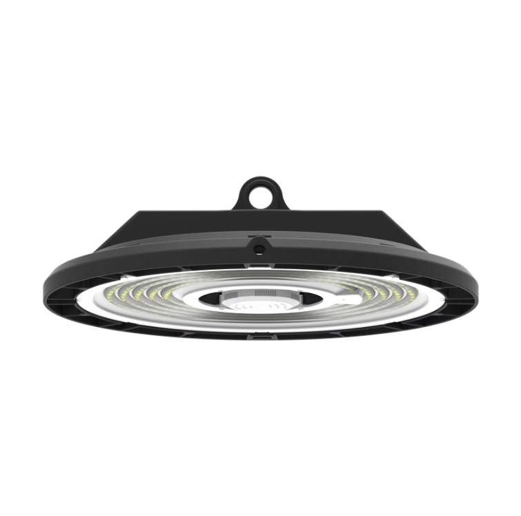 campana led highbay industriale nero ral9005 vista inferiore