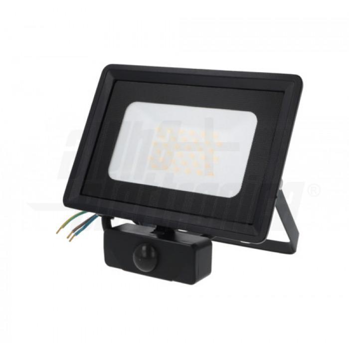 proiettore led da esterno nero con sensore pir 30w