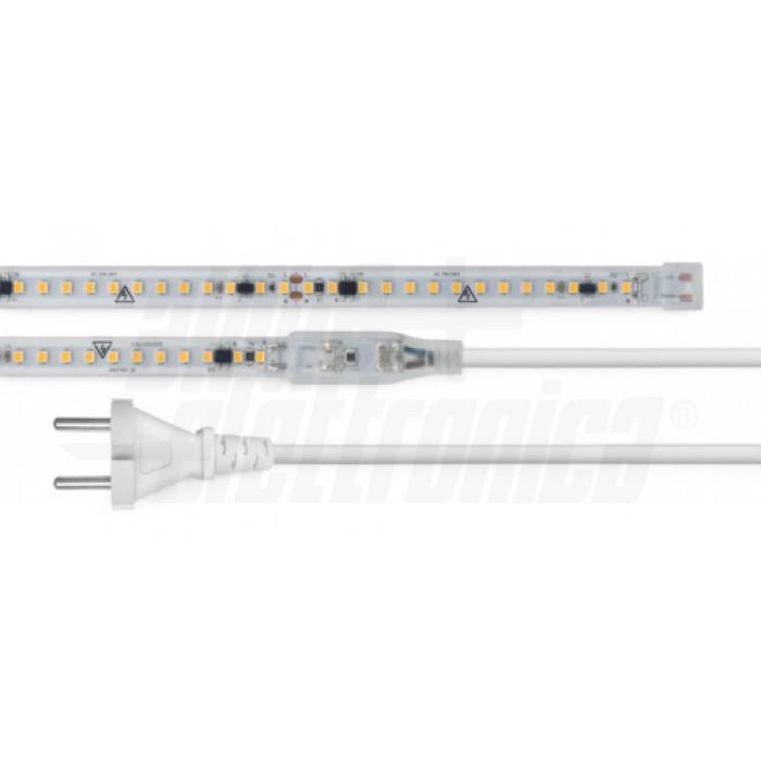 scheda tecnica striscia led 230vac 5m ip65 19wm 140 ledm 2835 4000k