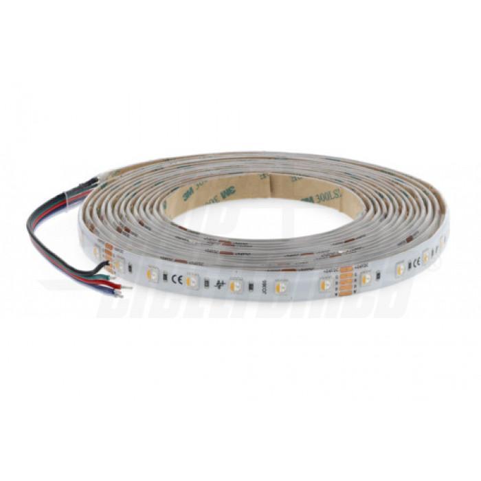 striscia led rgbw 5m 24v ip65 in bobina con cavo libero