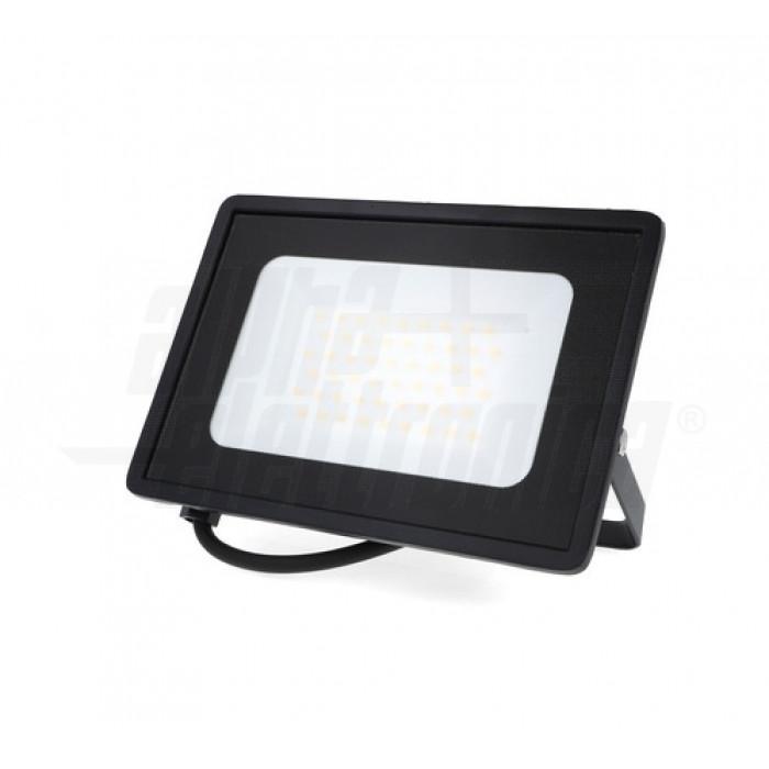 proiettore led da esterno nero 50w 3000k con staffa