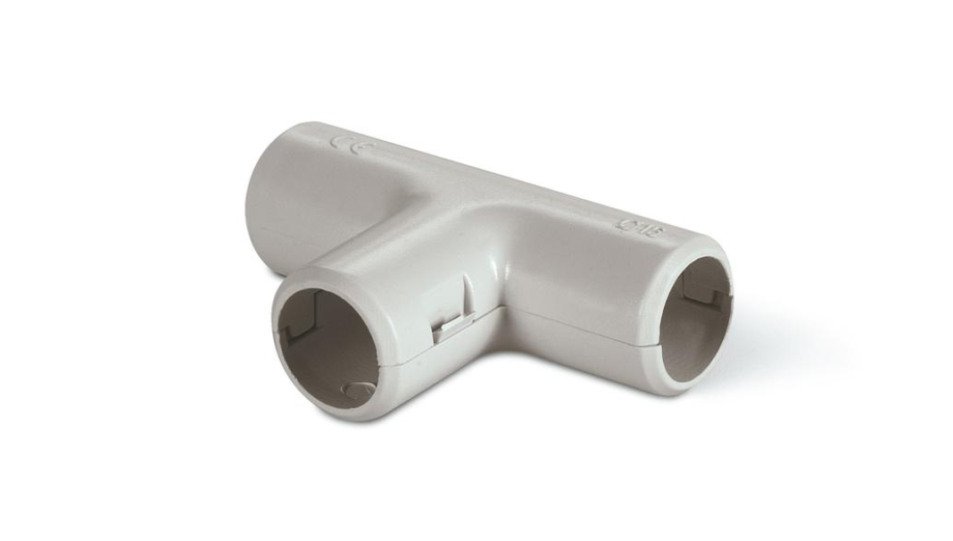 giunto a t ispezionabile scame 20 mm ip40 grigio giunto a t ispezionabile scame diametro 20 mm ip40 grigio