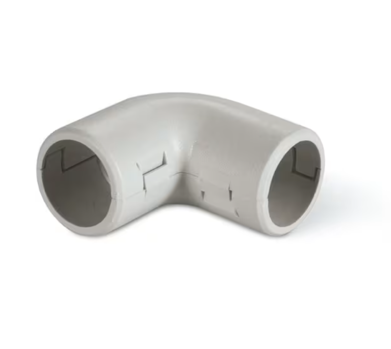 Curva ispezionabile ip40 diametro 20 mm in termoplastico grigio scame