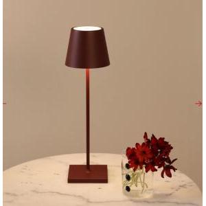Lampada led da tavolo design minimal  ld1340x3 ricaricabile bordeaux