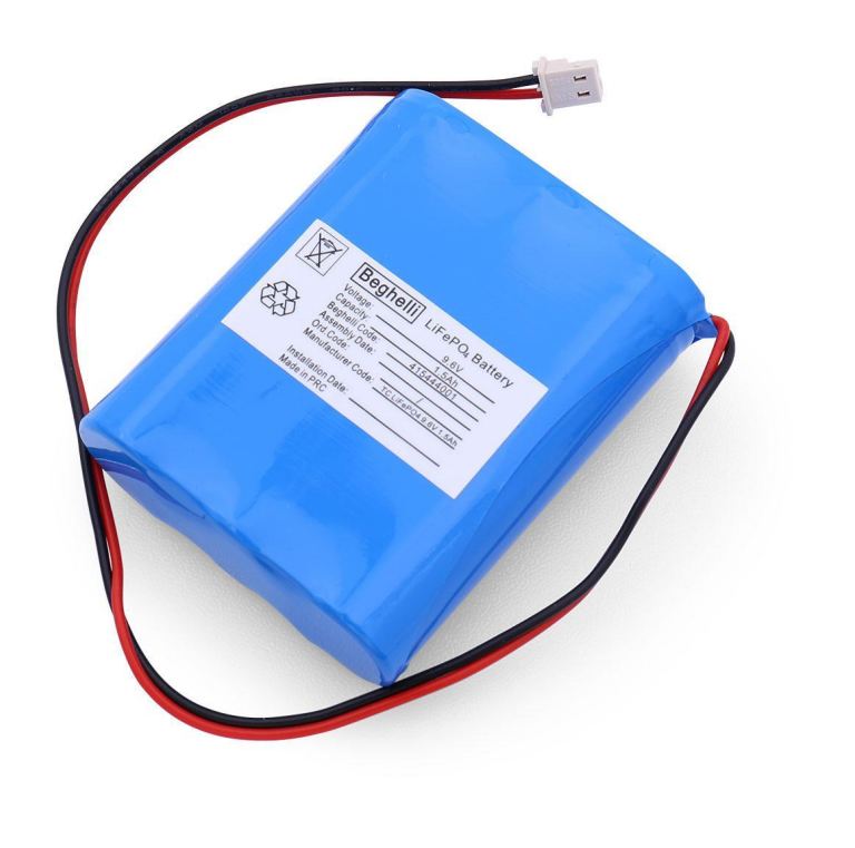 batteria di ricambio beghelli lifepo4 9,6v 1,5ah 18650 con connettore