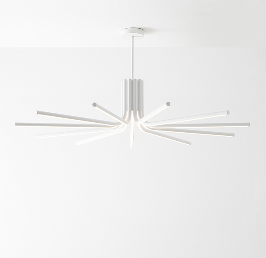 lampada a sospensione led artemide veil bianca 150 cm