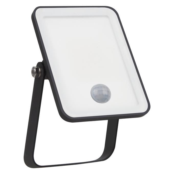 Faro led da esterno con sensore movimento 10w 3000k ledvance vista frontale con confezione