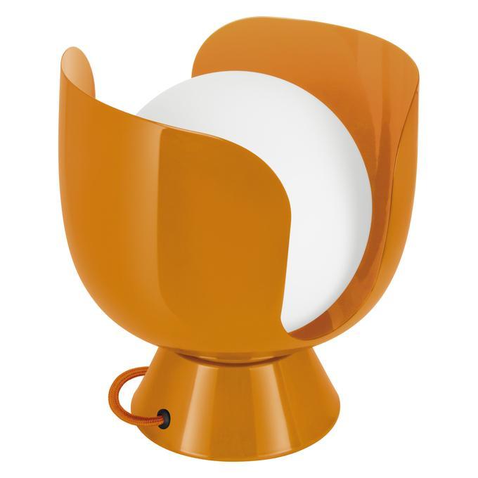 lampada da tavolo decorativa arancione ledvance decor corolle vista frontale