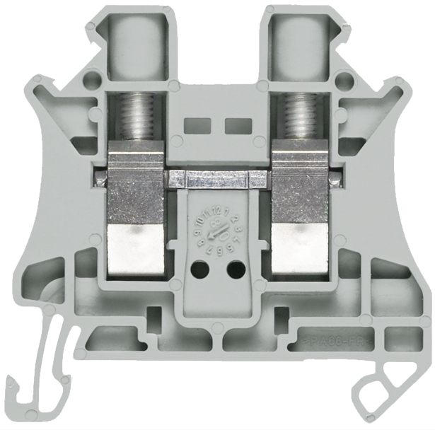 morsetto passante a vite grigio siemens per guida din th35
