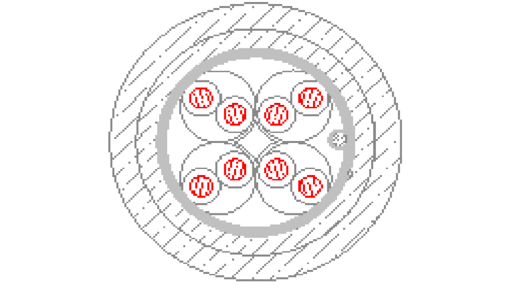 sezione cavo dati schermato cat 6 f utp a 4 coppie sezione cavo dati schermato cat 6 f utp a 4 coppie