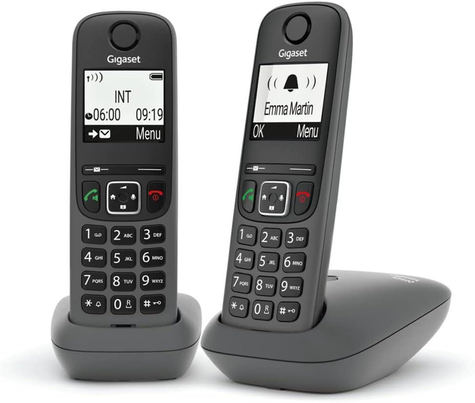 telefoni cordless duo con basi e display 2 pollici