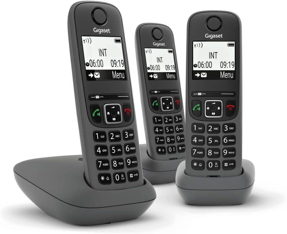 telefoni cordless trio con basi e display retroilluminato