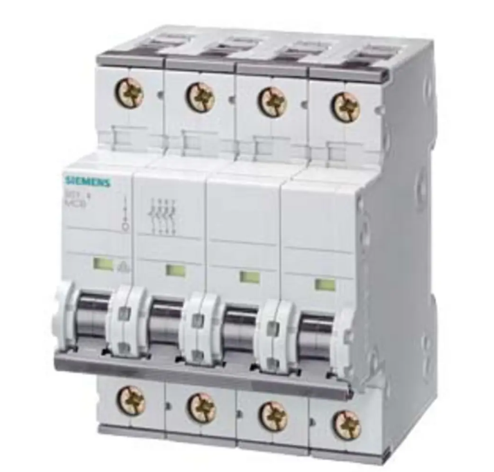 interruttore magnetotermico siemens sentron 4p c16 6ka interruttore magnetotermico siemens sentron 4 poli 16a curva c 6ka