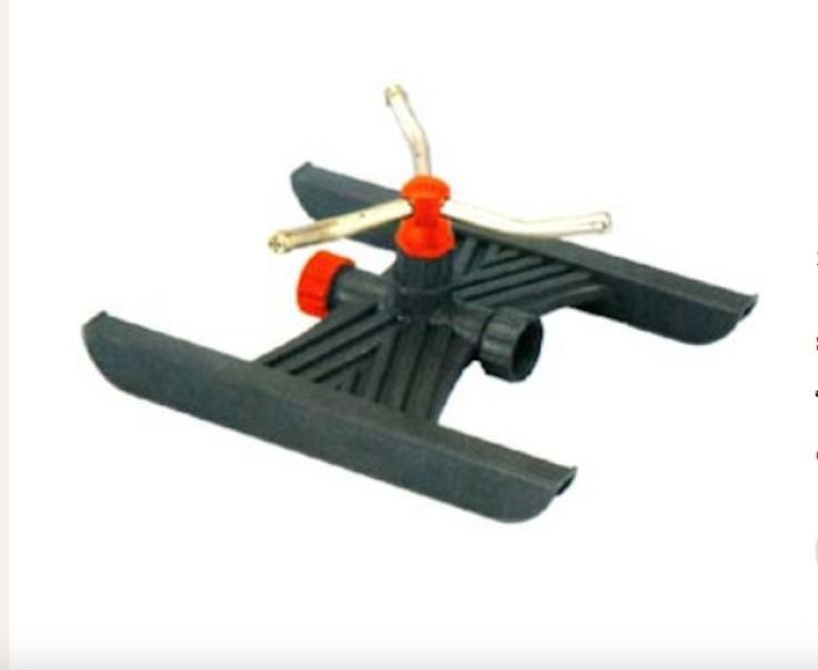 irrigatore da giardino rotante a 3 bracci con base stabile