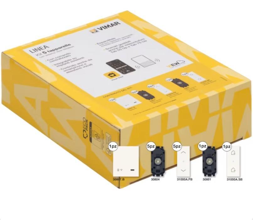 confezione kit vimar linea per 5 tapparelle connesse