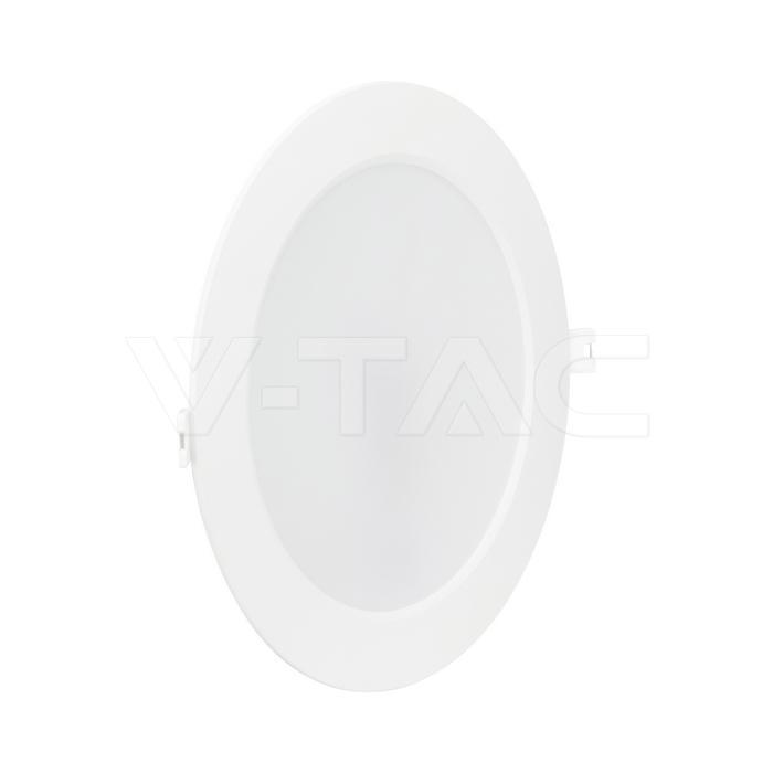 pannello led da incasso tondo v tac 171mm vista frontale