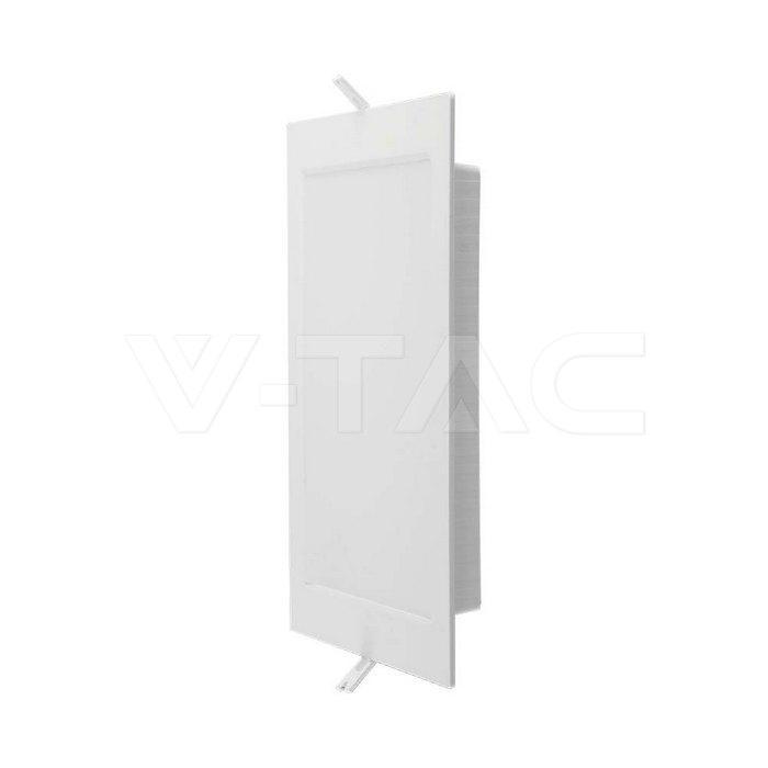 pannello led da incasso quadrato v tac 24w colore bianco