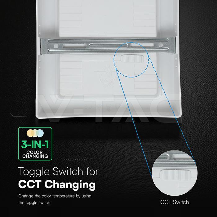 pannello led v tac selettore cct 3 in 1 cambio temperatura colore