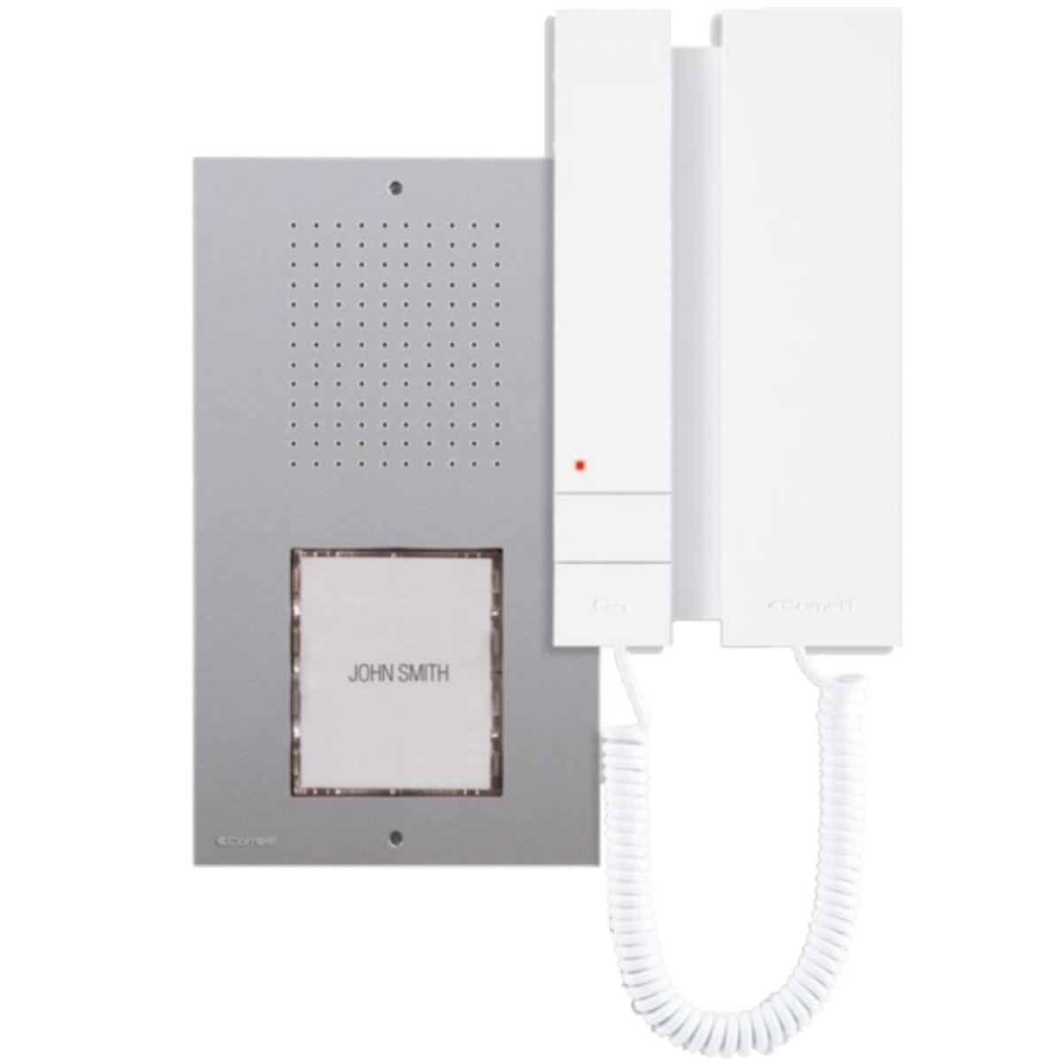 kit citofono audio comelit ciao mini con pulsantiera esterna e citofono interno