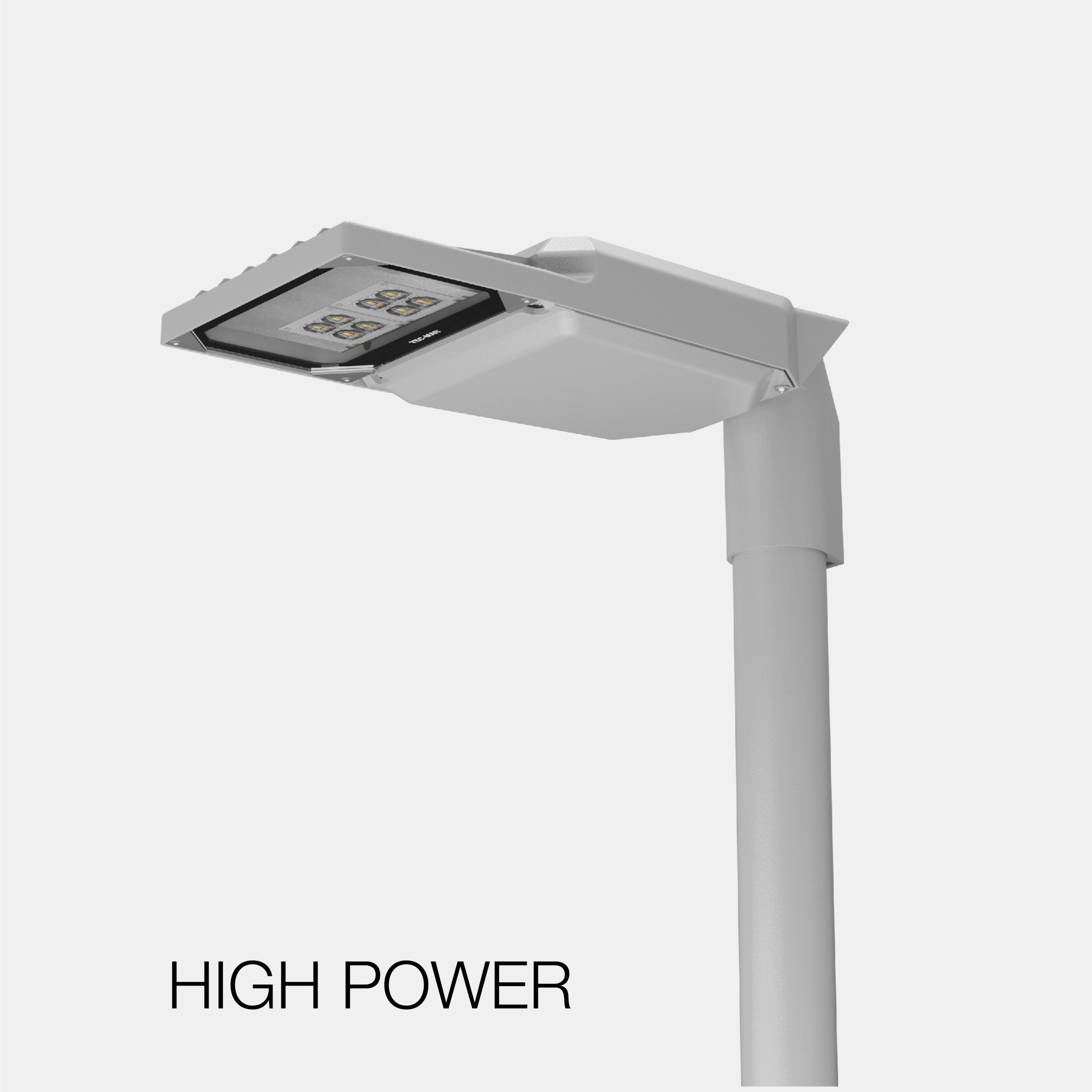 armatura stradale led tec mar nova t2 silver su palo armatura stradale led tec mar nova t2 silver installazione su palo