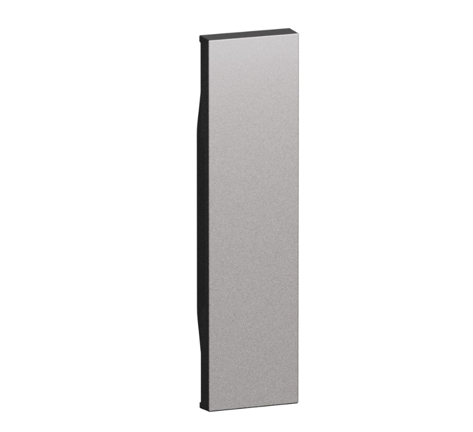 Cover falso polo 1 modulo steel bticino living now Cover falso polo 1 modulo finitura steel serie living now bticino