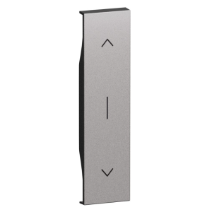 Cover illuminabile per pulsante interbloccato 1 modulo steel  living now - ks05