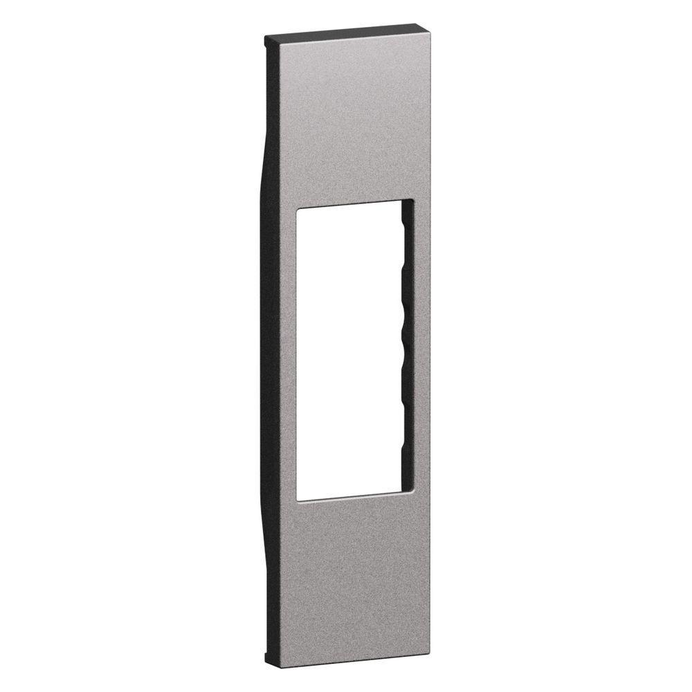 cover steel bticino living now per connettori rj e audio video 1 modulo