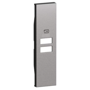 Cover finitura steel caricatore doppia usb 1 modulo  living now - ks13c