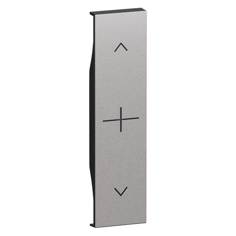 cover tapparella con simboli su giu 1 modulo finitura steel bticino living now