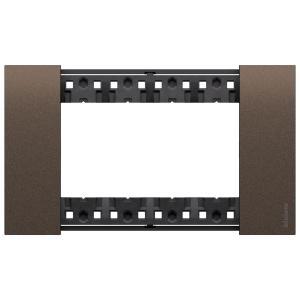 Placca 4 moduli bronze ka4804kb living now