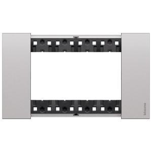 Placca 4 moduli steel 147 5 mm  living now ka4804ks