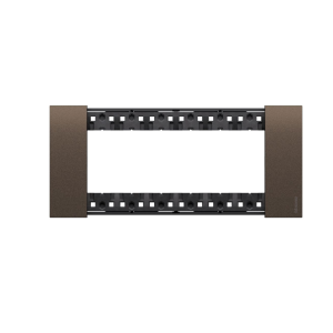 Placca 6 moduli  finitura bronze - materiale zama living now  - ka4806kb