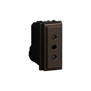 Presa bronze p11 2 p+t 10 a, 250 va.c. 1 modulo bticono - kb4113