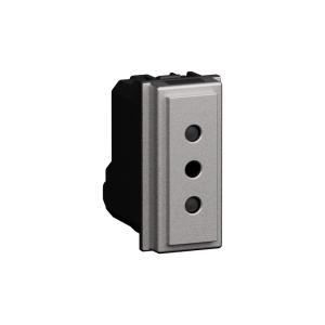 Presa italiana silver p11 2 p+t 10 a, 250 va.c. 1m  ks4113