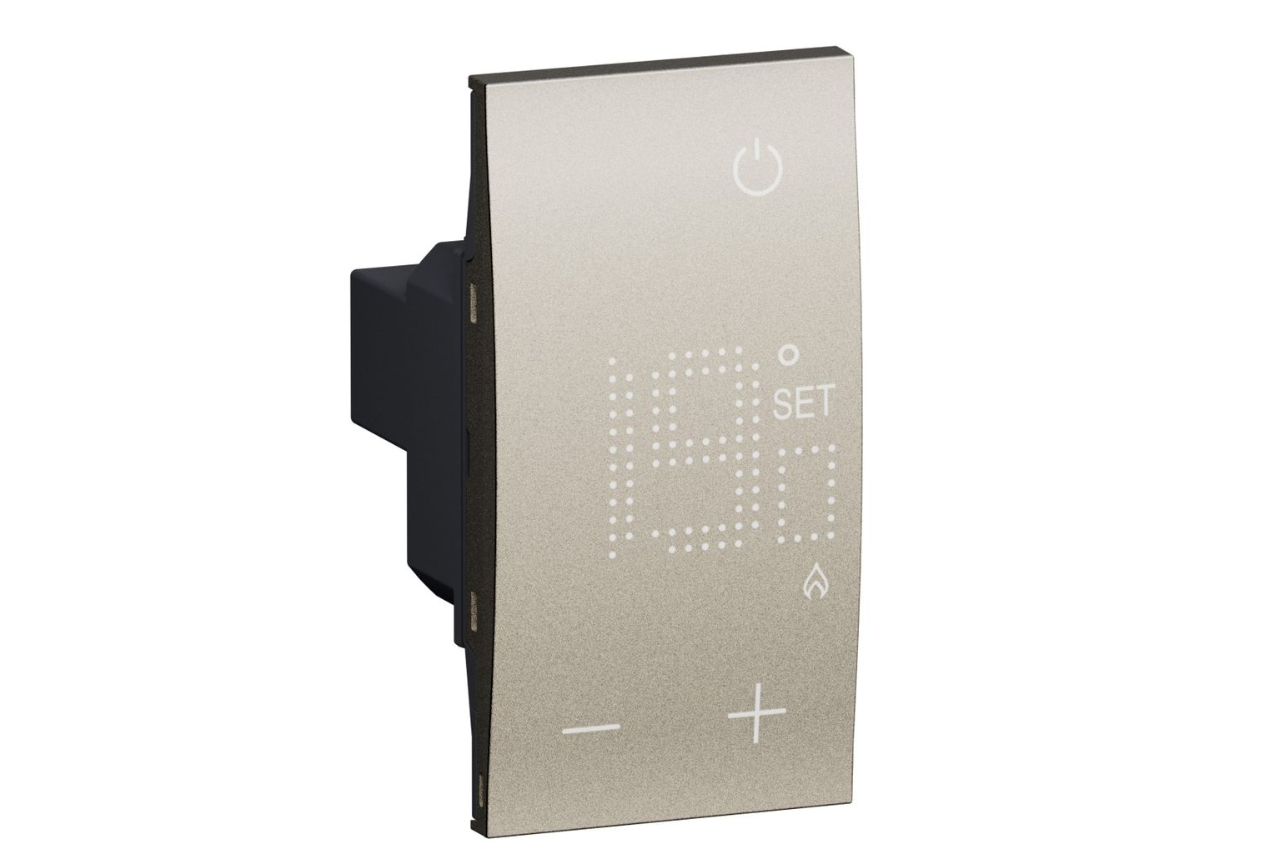 termostato elettronico bticino living now 230v champagne termostato ambiente elettronico bticino living now champagne 2 moduli
