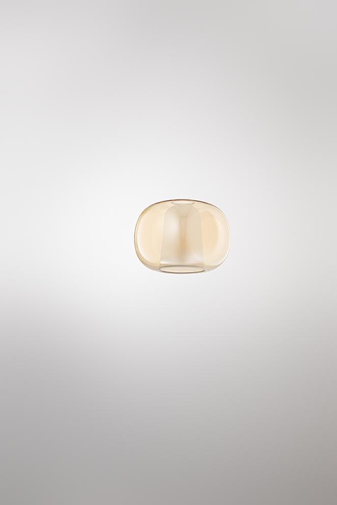 diffusore in vetro borosilicato ambra trasparente per lampada interno