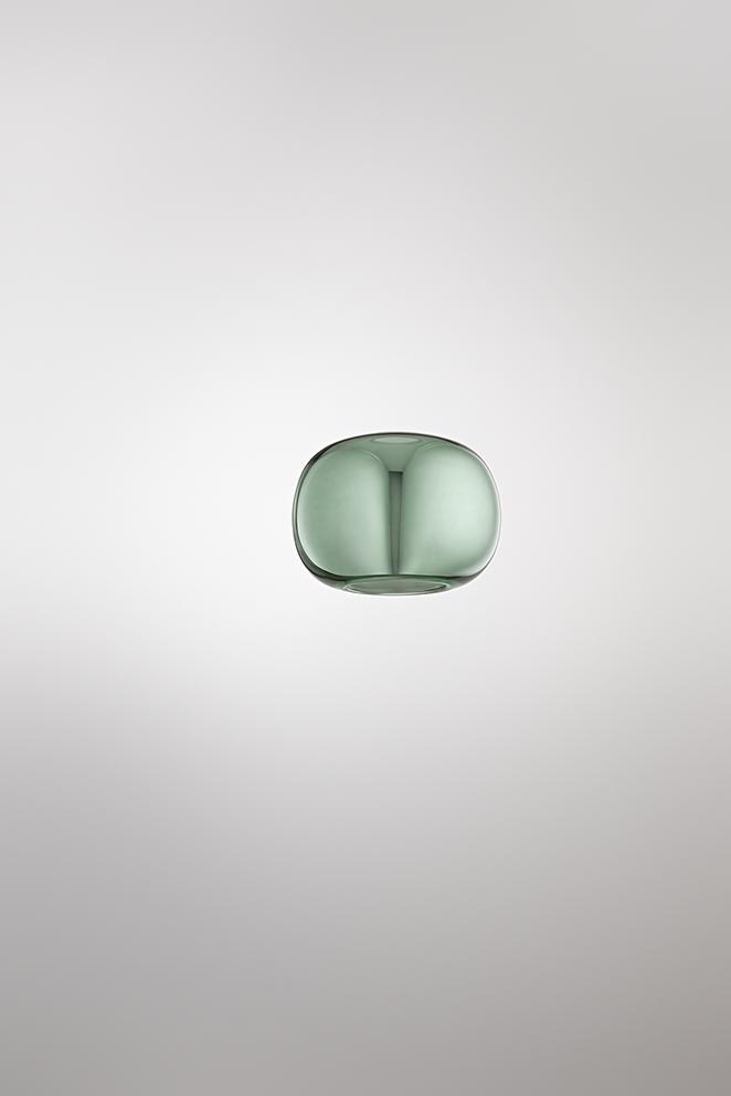diffusore in vetro borosilicato verde specchiato per lampada per interno
