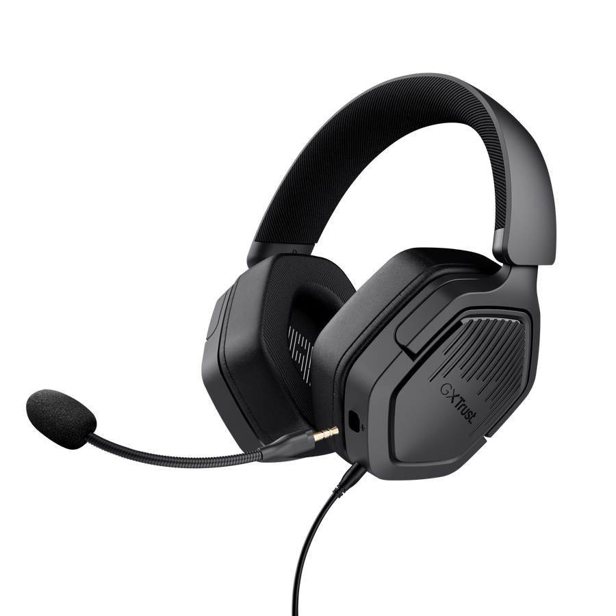 cuffie gaming over ear trust gxt492 carus nero con microfono removibile