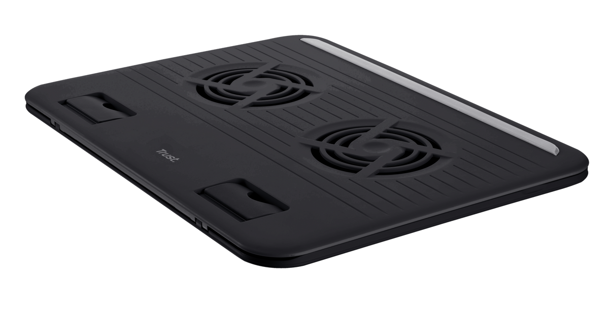 base raffreddamento notebook trust con doppia ventola vista dall alto