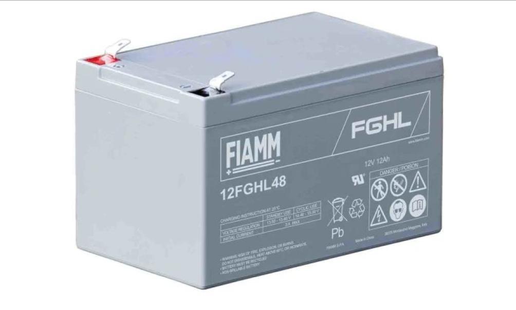 batteria al piombo sigillata fiamm 12v 12ah modello 12fghl48
