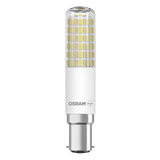 lampadina led slim tubolare clear attacco b15d 8w 1055 lm 2700k