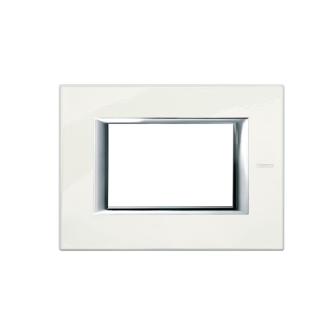 Placca 3 moduli metallo 127x95  outlet - ha4803bg/v