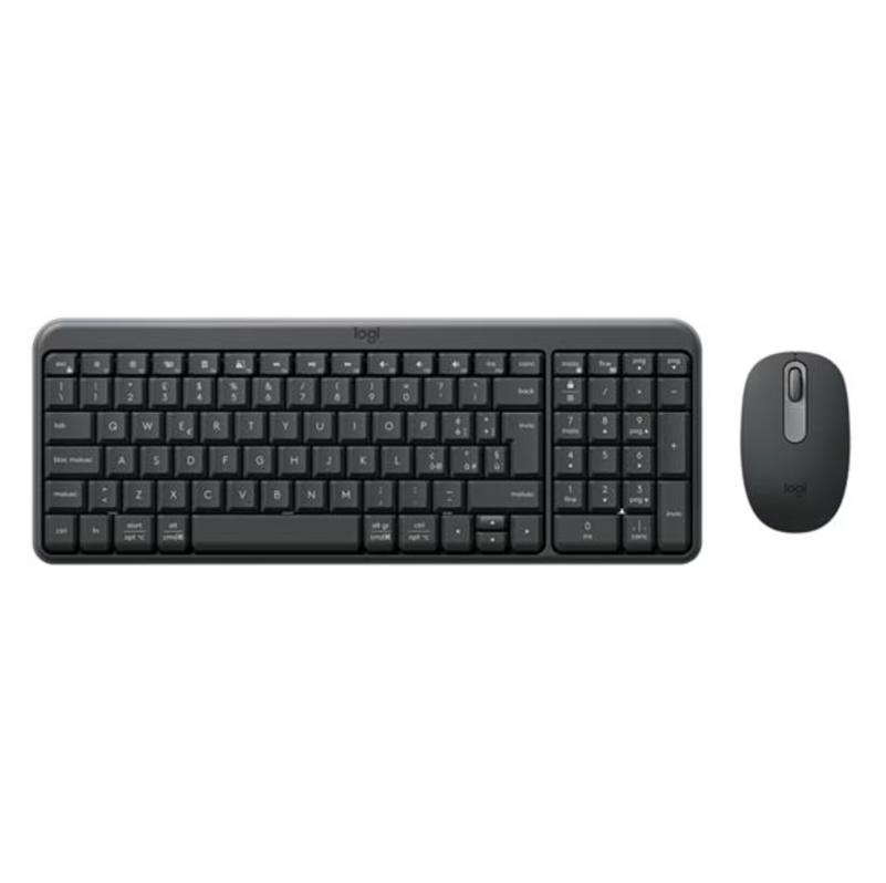 tastiera wireless compatta con tastierino numerico e mouse bluetooth logitech mk250 vista frontale