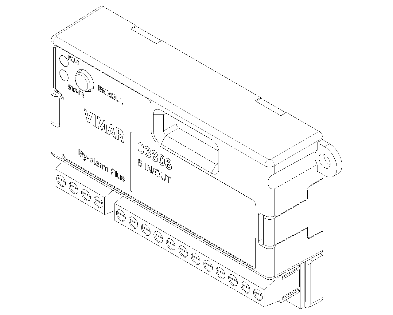 modulo espansione vimar by alarm plus dimensioni 1069 589 22 mm modulo espansione allarme vimar by alarm plus vista ingombri